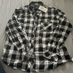 Evereve Rails Hunter Button Down Midnight Snow Size Large
